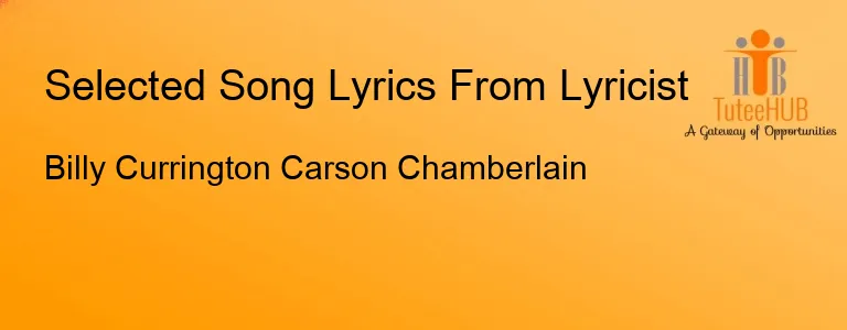 Billy Currington Carson Chamberlain