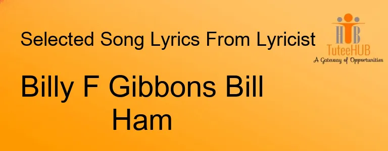 Billy F Gibbons Bill Ham