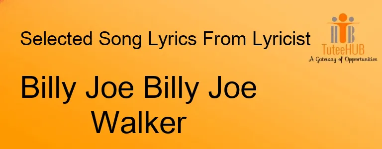 Billy Joe Billy Joe Walker