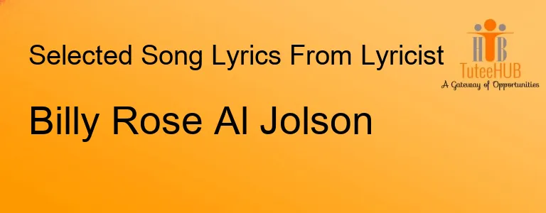 Billy Rose Al Jolson