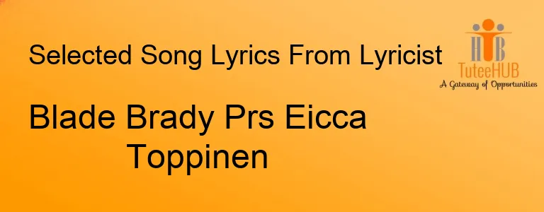 Blade Brady Prs Eicca Toppinen