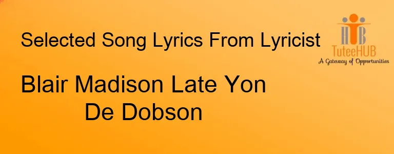Blair Madison Late Yon De Dobson