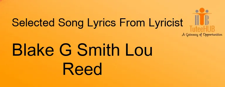 Blake G Smith Lou Reed