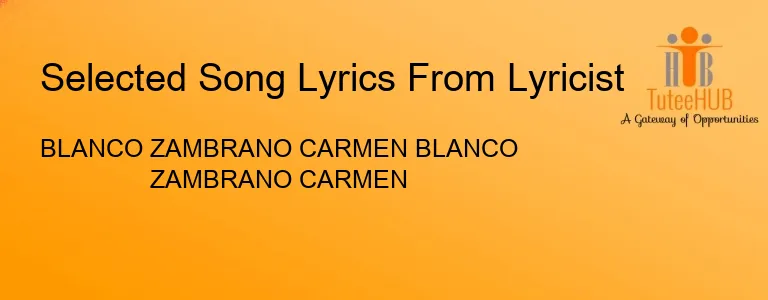 BLANCO ZAMBRANO CARMEN BLANCO ZAMBRANO CARMEN