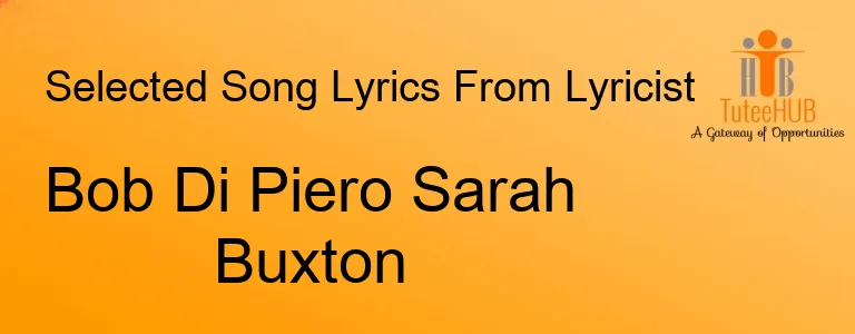 Bob Di Piero Sarah Buxton