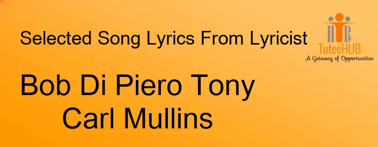 Bob Di Piero Tony Carl Mullins