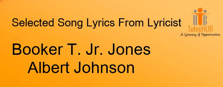 Booker T. Jr. Jones Albert Johnson