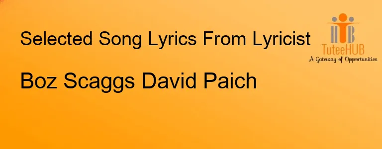 Boz Scaggs David Paich