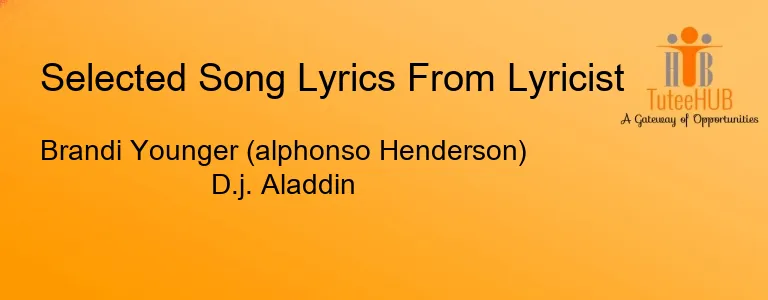 Brandi Younger (alphonso Henderson) D.j. Aladdin