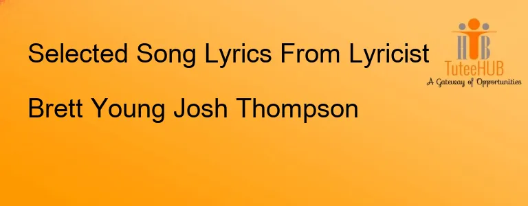 Brett Young Josh Thompson