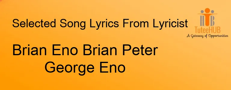 Brian Eno Brian Peter George Eno