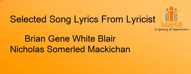 Brian Gene White Blair Nicholas Somerled Mackichan