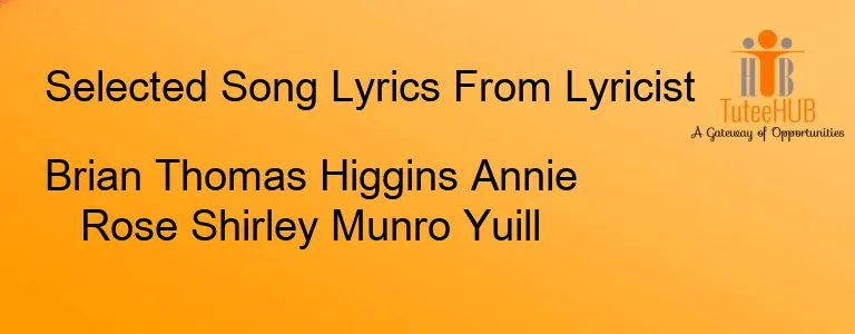 Brian Thomas Higgins Annie Rose Shirley Munro Yuill