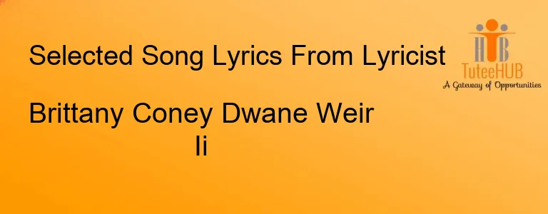 Brittany Coney Dwane Weir Ii
