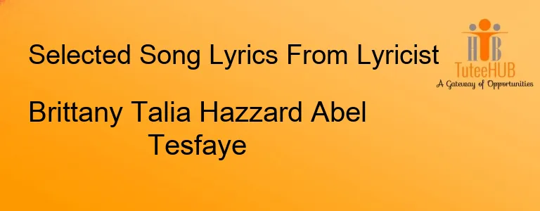 Brittany Talia Hazzard Abel Tesfaye