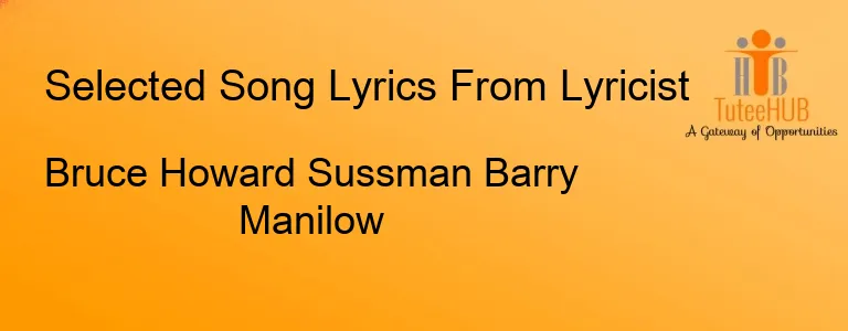 Bruce Howard Sussman Barry Manilow