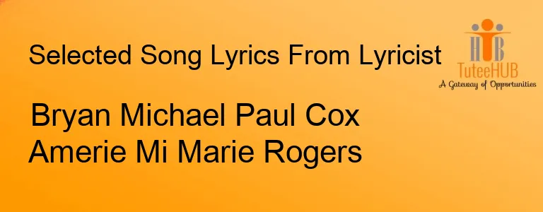 Bryan Michael Paul Cox Amerie Mi Marie Rogers