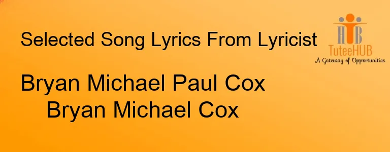 Bryan Michael Paul Cox Bryan Michael Cox
