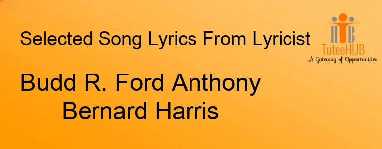 Budd R. Ford Anthony Bernard Harris