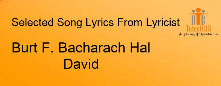 Burt F. Bacharach Hal David
