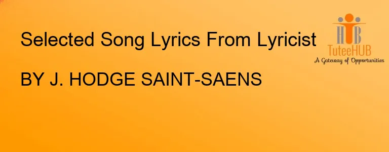 BY J. HODGE SAINT-SAENS