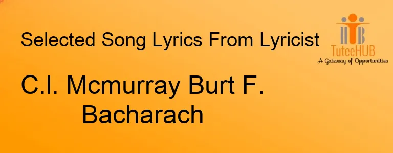 C.l. Mcmurray Burt F. Bacharach