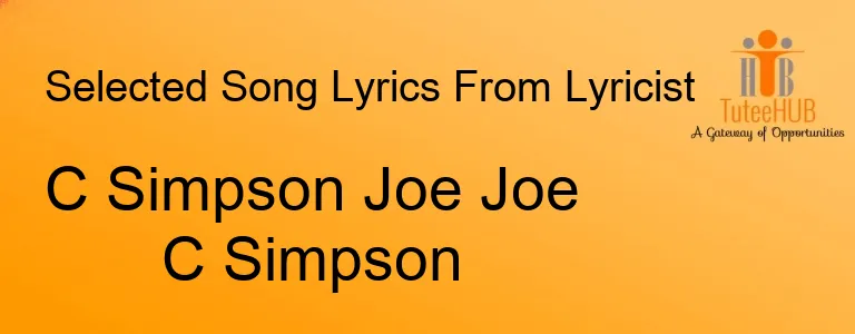 C Simpson Joe Joe C Simpson