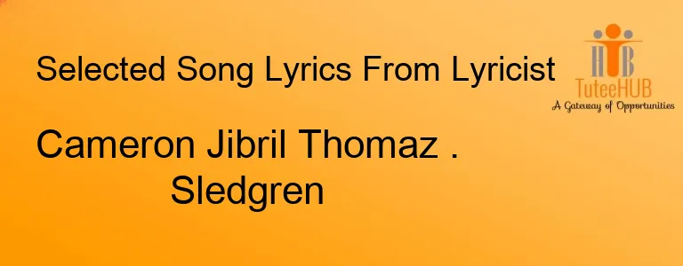 Cameron Jibril Thomaz . Sledgren