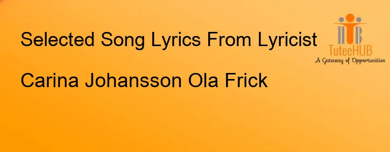 Carina Johansson Ola Frick