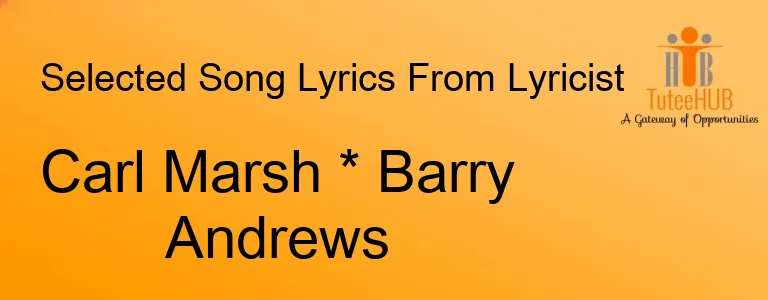 Carl Marsh * Barry Andrews