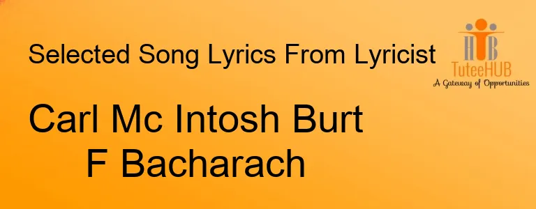 Carl Mc Intosh Burt F Bacharach