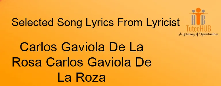 Carlos Gaviola De La Rosa Carlos Gaviola De La Roza