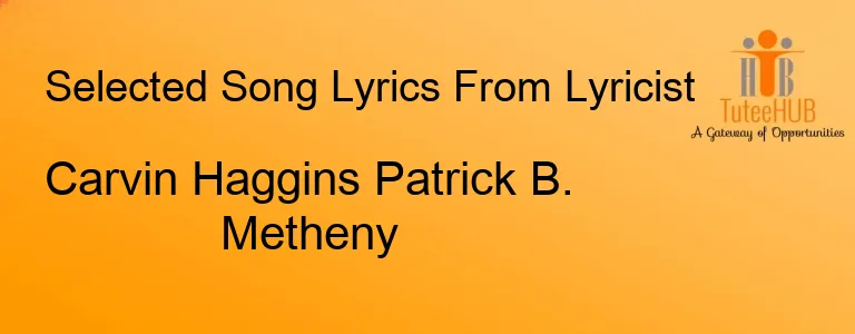 Carvin Haggins Patrick B. Metheny