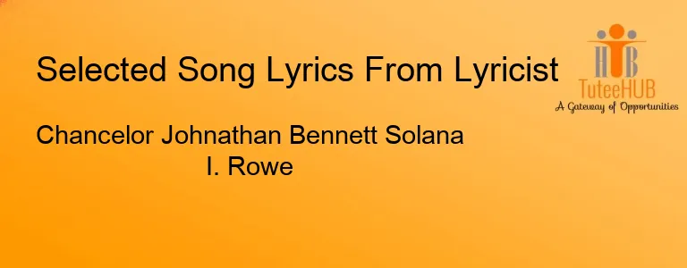 Chancelor Johnathan Bennett Solana I. Rowe