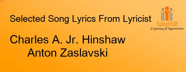 Charles A. Jr. Hinshaw Anton Zaslavski