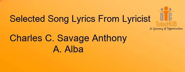 Charles C. Savage Anthony A. Alba