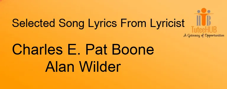 Charles E. Pat Boone Alan Wilder