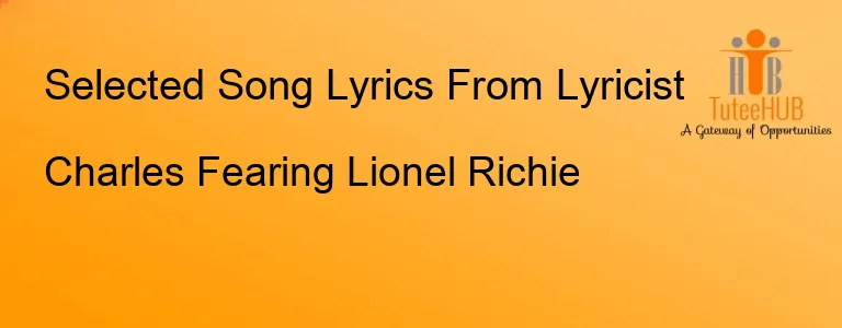 Charles Fearing Lionel Richie