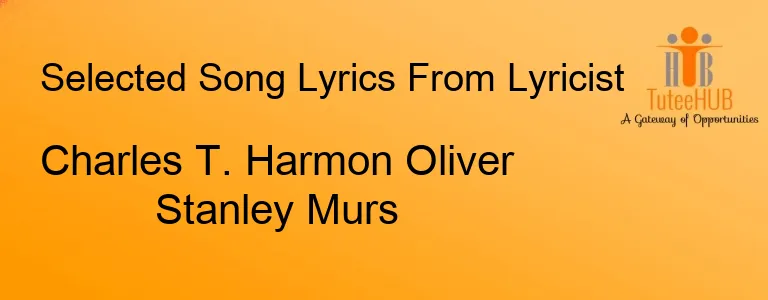 Charles T. Harmon Oliver Stanley Murs