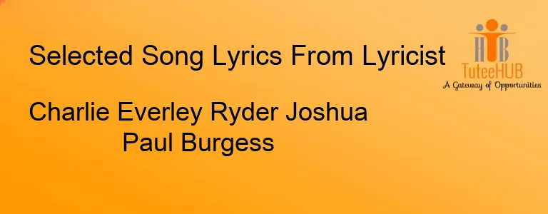 Charlie Everley Ryder Joshua Paul Burgess