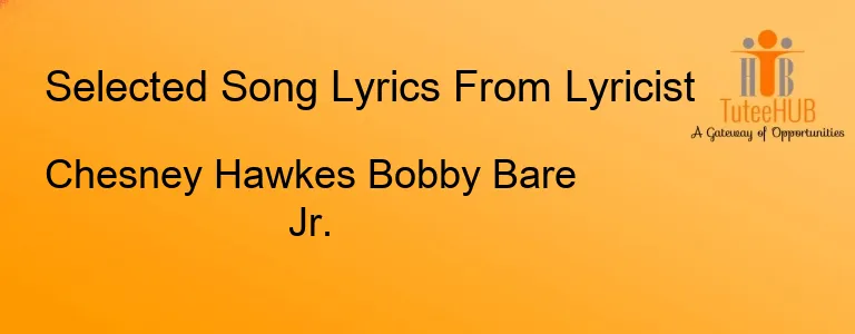 Chesney Hawkes Bobby Bare Jr.
