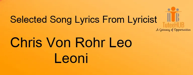 Chris Von Rohr Leo Leoni