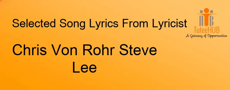 Chris Von Rohr Steve Lee