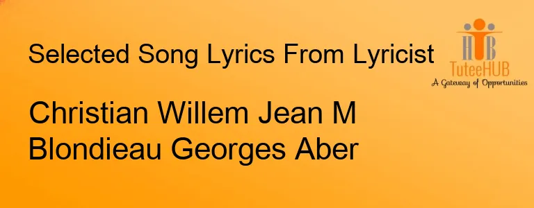 Christian Willem Jean M Blondieau Georges Aber