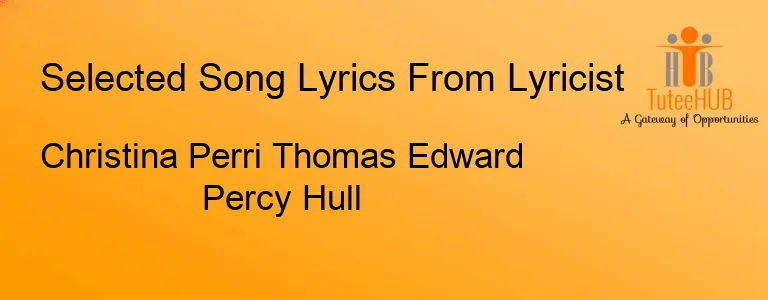 Christina Perri Thomas Edward Percy Hull