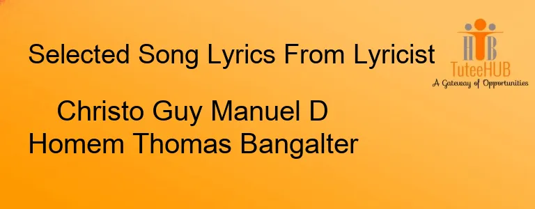 Christo Guy Manuel D Homem Thomas Bangalter