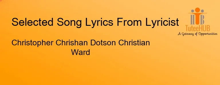 Christopher Chrishan Dotson Christian Ward