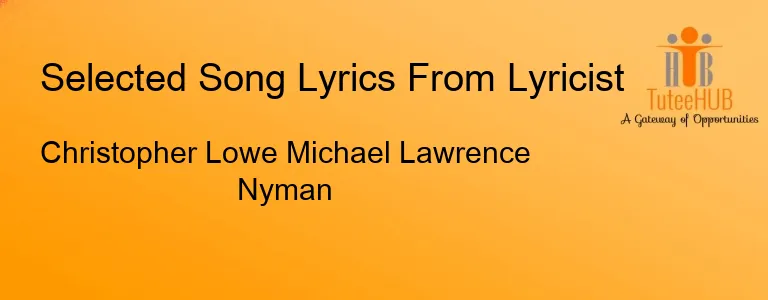 Christopher Lowe Michael Lawrence Nyman