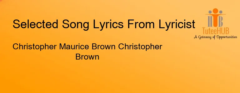 Christopher Maurice Brown Christopher Brown