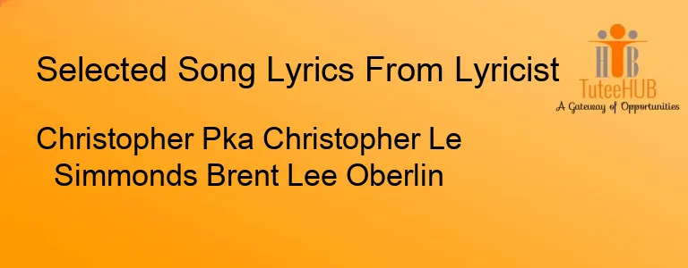 Christopher Pka Christopher Le Simmonds Brent Lee Oberlin